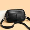 A Fashionable Single-shoulder Bag with Multiple Zippers and A Crossbody Bag for Middle-aged Mothers