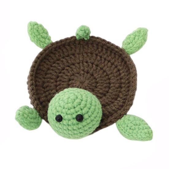 Подставка под стакан Yousheng Knitted Turtle Coaster, очаровательные вязаные крючком коврики для чашек, термостойкие впитывающие салфетки для стола, нескользящие подставки под стаканы в виде овцы для кухни и офиса