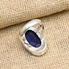 Ювелирные изделия ручной работы из стерлингового серебра 925 пробы с синим сапфиром, созданный в лаборатории драгоценный камень, красивое кольцо для нее