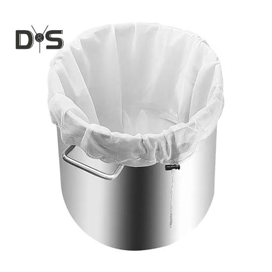 Большие фильтр-мешки для пивоварения. Мешок-сито с мелкой сеткой 250 микрон. Многоразовые сменные пакеты для пивоварения с регулируемым шнурком для зерна хмеля для домашнего пивоварения.