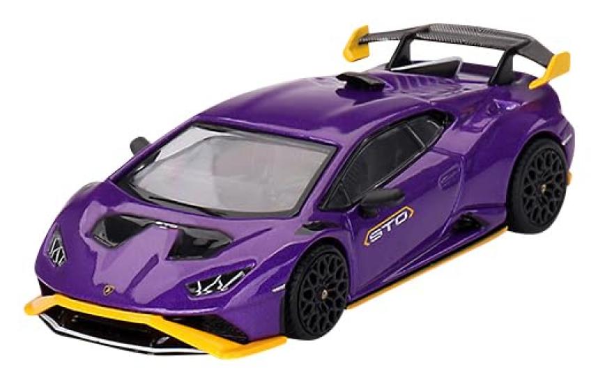 MINI GT Lamborghini Huracan STO Viola Pasiphae Finished Product 1/64 (left-hand Drive)