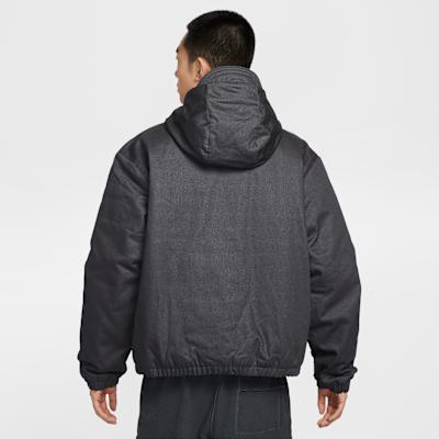 Nike Puffer Jackets Men's Coal Black Hooded Moderate