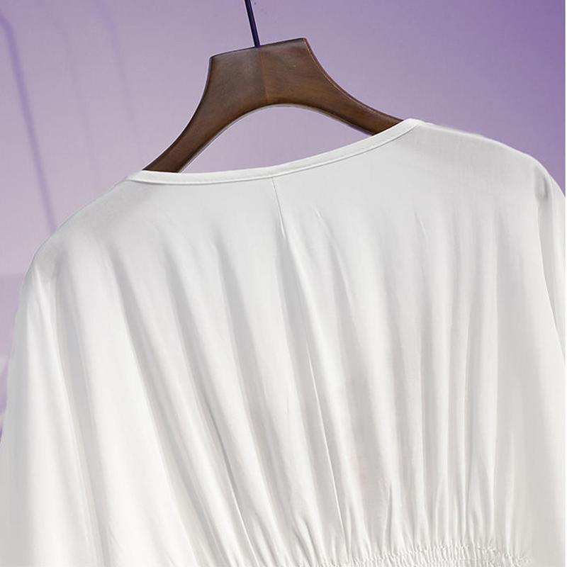 Shirt Tops Women Summer Loose Loose Thin Tops Soft Retro Print Sports Chiffon Shirt