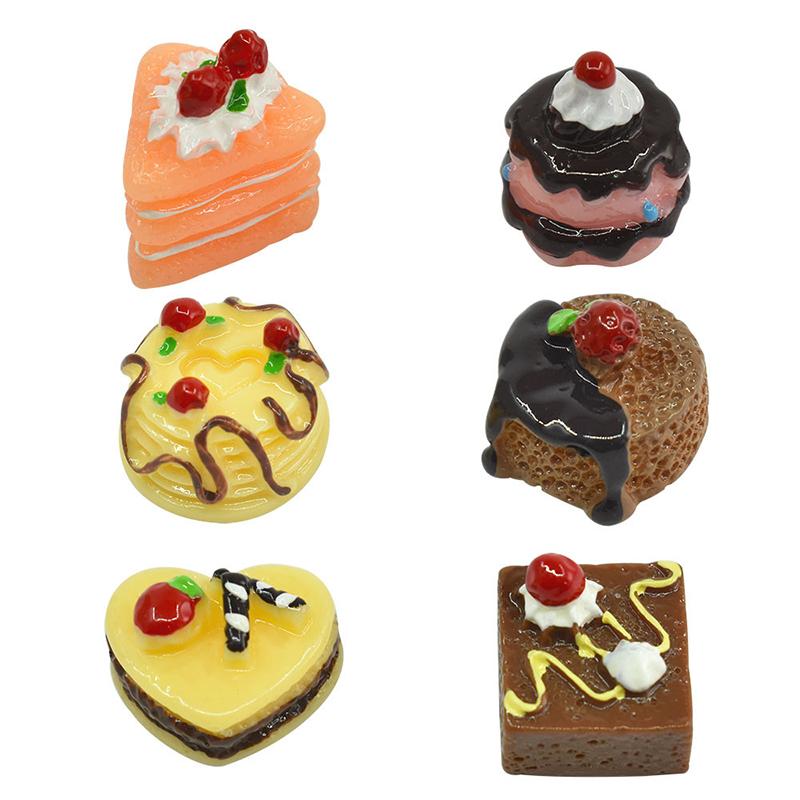 6 шт. Набор для кукольного домика "Пекарня" Мини-игрушки-кексы для креативного украшения кукольной еды