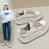 Белые туфли для женщин, новые весенние студентки, универсальные повседневные модные туфли в корейском стиле, модные кроссовки на толстой подошве S7