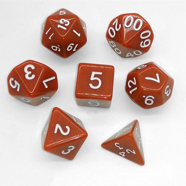 7 шт./лот, многогранные игральные кости из смолы D&D D4 D6 D8 D10 D% D12 D20, многогранные игральные кости TRPG, настольные игры
