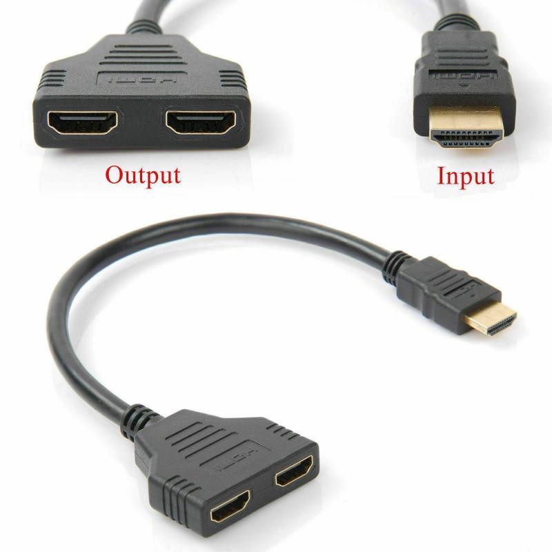 4K Мини HDMI-сплиттер: 1 вход, 2 выхода для HD-видео на двойных экранах