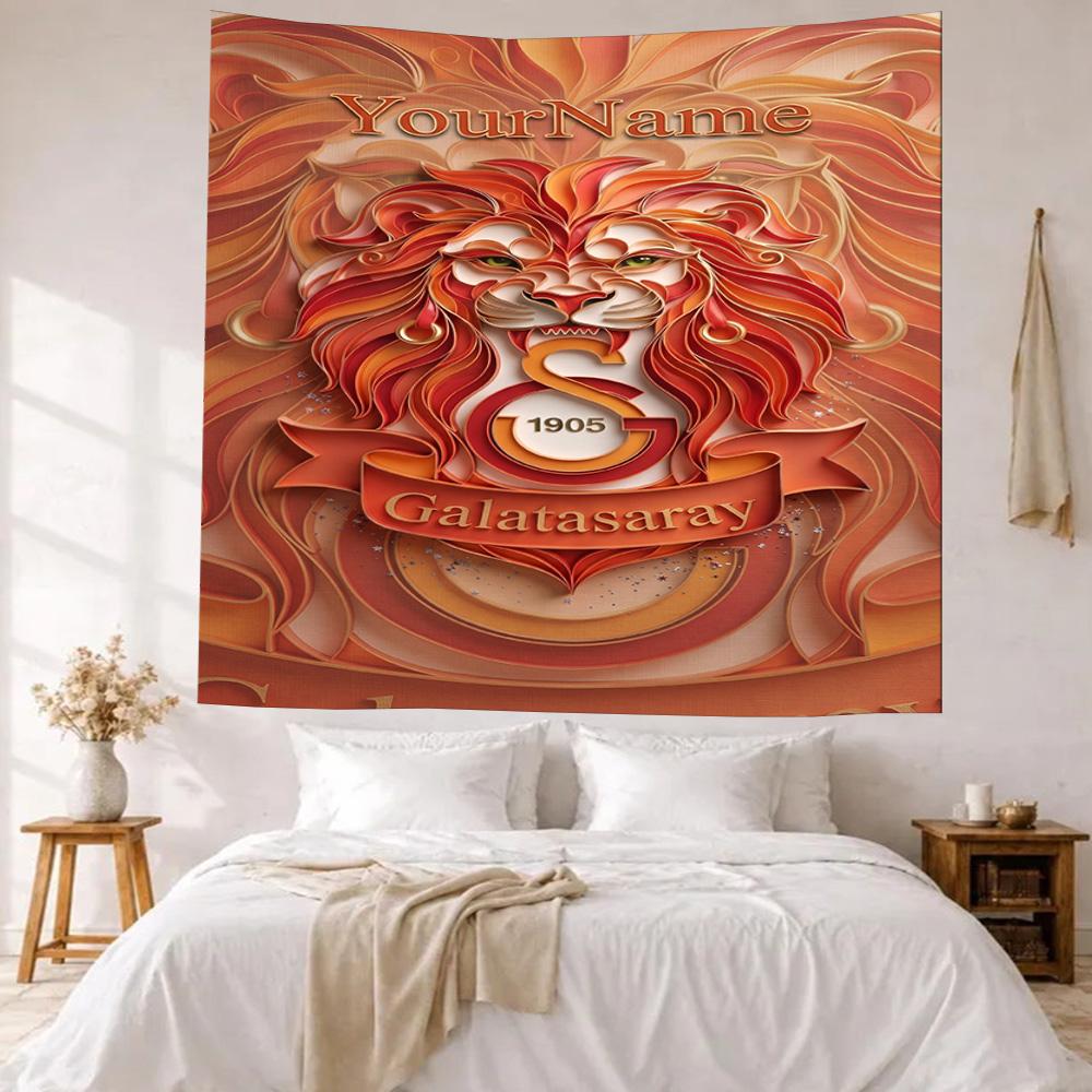 Galatasaray Custom Your Name Wall Decor Tapestry Art For Pet Memorial Birthdaywedding Party Backdrop Family Gift