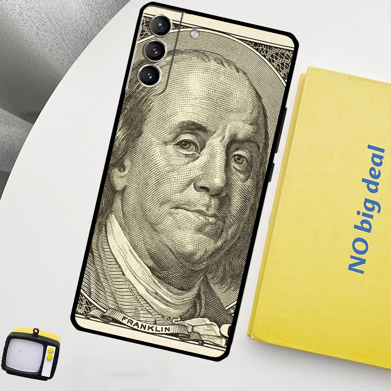 Benjamins Чехол для Samsung Galaxy S22 Ultra S23 FE S9 S10 Note 10 Plus Note 20 Ultra S20 S21 FE