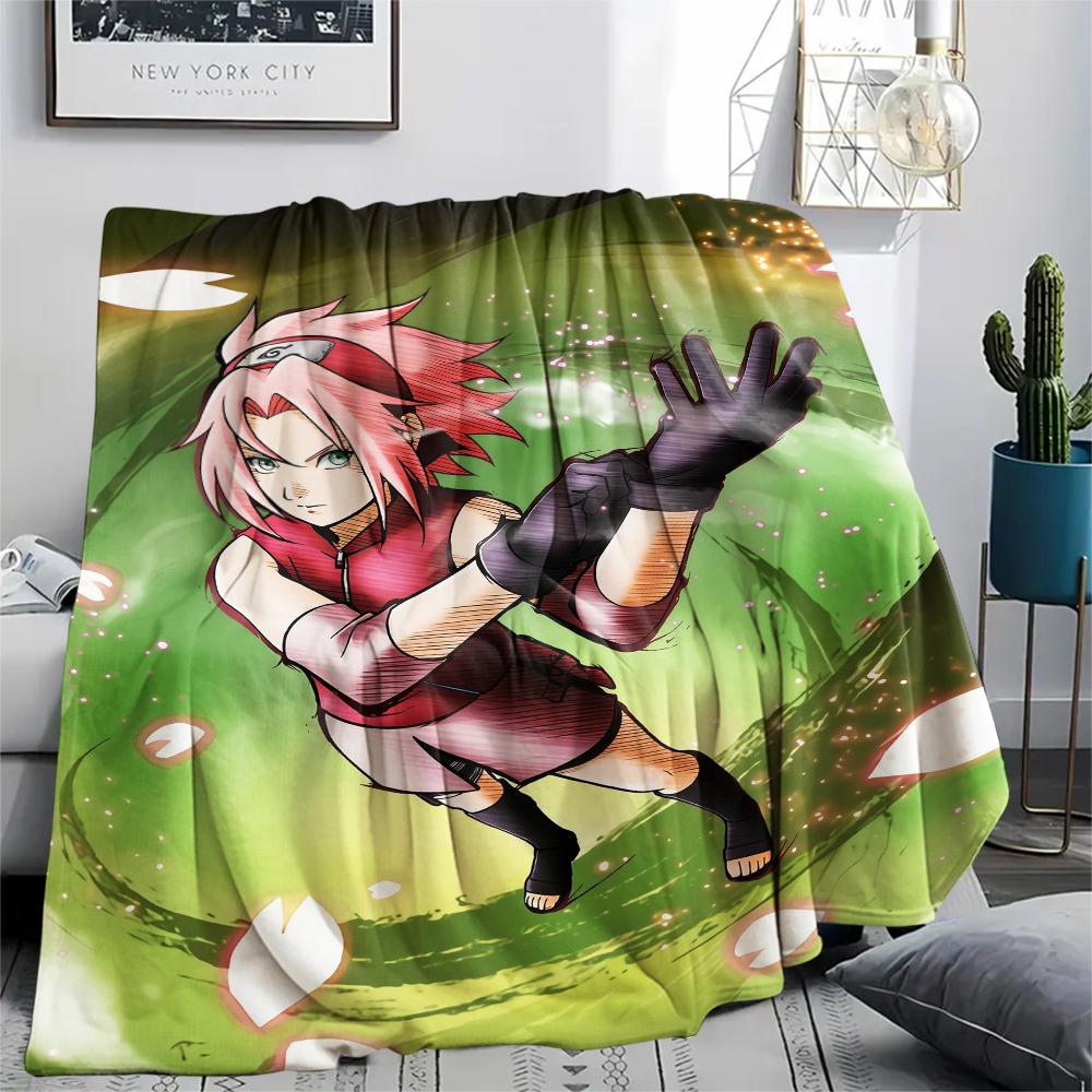 Naruto Haruno Sakura Anime Blanket, Cozy Throw for Bedroom, Ideal Gift for Sakura Lovers.chl
