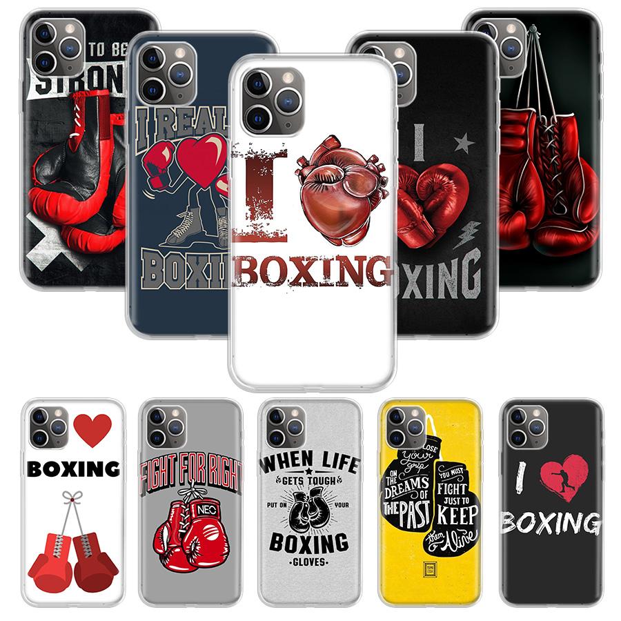 Boxing Gloves Phone Case For Apple iPhone 17 Air 16 15 Plus 14 + 13 Mini 12 11 Pro Max 7 8 SE 16Max Soft Shell Cover Coque 17 Ai