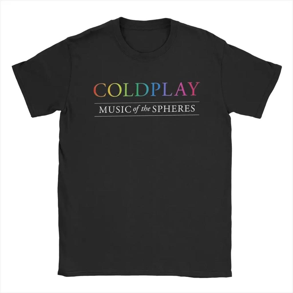2024 Cold Play Music Print T-shirt Women Cotton Hip Hop Oversized Tshirt Short Sleeve T Shirt Streetwear Tops Tee Clothing