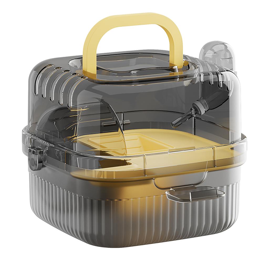 Новая клетка для хомяка, портативная полупрозрачная внешняя корзина, ветка с цветком, мыши, золотая проволока, медведь, панорамная внешняя сумка, товары для питомцев