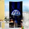 Inter Milan Customize Your Name Beach Towel Super Soft & Absorbent Ideal for Travel Outdoor Swim Pool Yoga Surf Camping Hiking Gym Gift Holiday