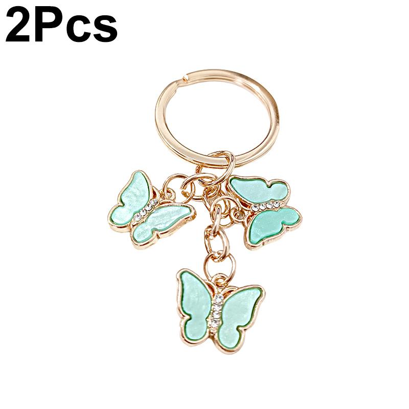 1 шт. Брелок из сплава Женские подарки Брелки Чехол для наушников Аксессуары Брелок-бабочка Брелоки для сумок Рюкзаки Разноцветный