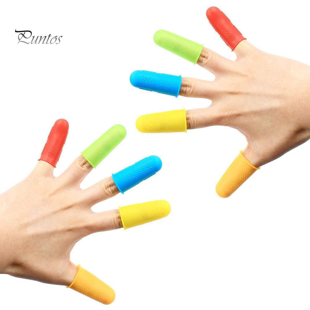 Перчатки Puntos Silicone 3/5/12Pcs Finger Cot Protector Sleeve Cover Anti Cuts Anti-Slip