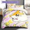Hamtaro2 Pattern Bedding Quilt Set  Home Decoration  Gift (1 * duvet cover + 2 * pillowcase  without core)
