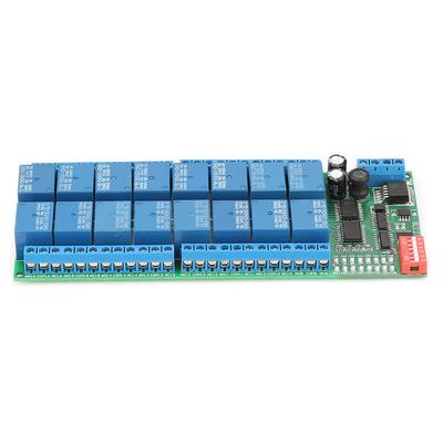 DC 12V 16-канальный MODBUS RTU RS485 релейный модуль плата контроллера PLC коммутатор последовательного порта