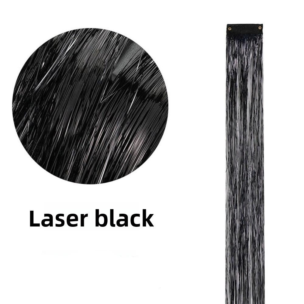 Мелирование Заколка Заколка в Наращивание Волос Блестящие Разноцветные Сказочные Волосы Мишура для Волос Синтетические Длинные Прямые Волосы Мелирование Девочки