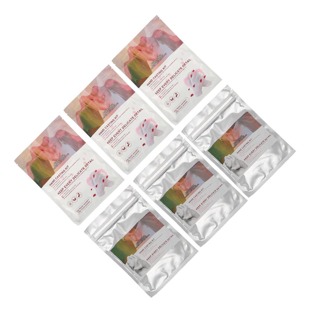 3 Sets Hand Molding Tools Plaster Hand Model Casting Kit for Couples Newborn Wedding Anniversary 25g