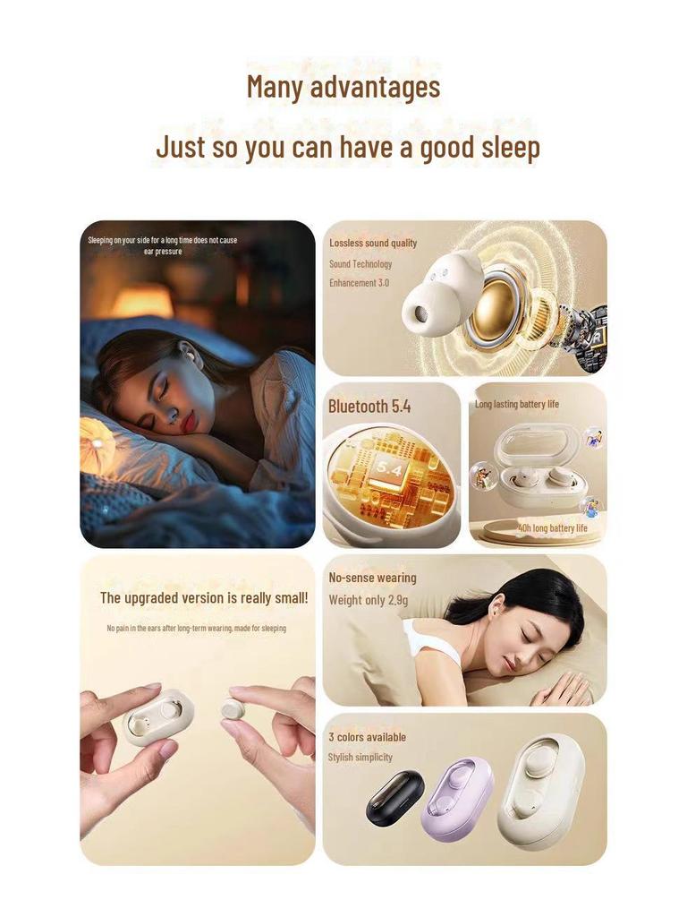 Наушники-вкладыши Remax Bluetooth 5.4 Soft In-Ear Sleep — компактные беспроводные наушники TWS