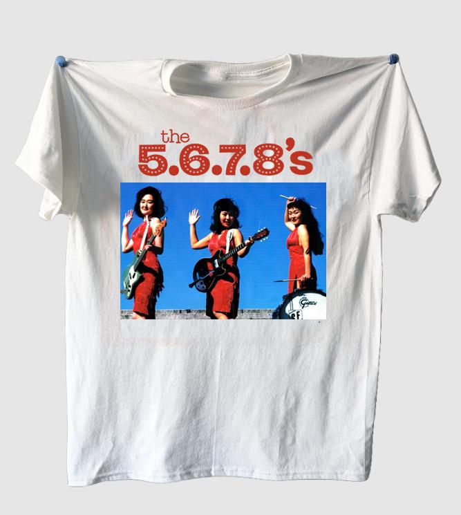 ГОРЯЧАЯ НОВИНКА Футболка The 5.6.7.8's белая с коротким рукавом Все размеры 1F2044 Унисекс