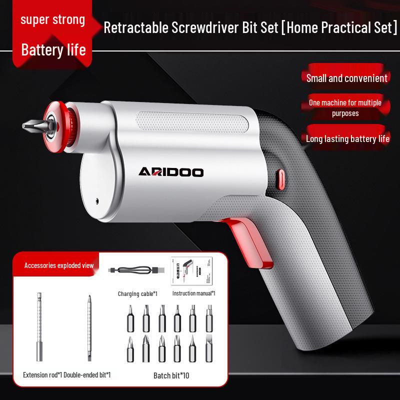 Rechargeable Mini German Electric Screwdriver Set - Handheld Lithium Battery Tool for Small Household Tasks