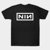 Мужская черная футболка с принтом Nine Inch Nails Печать на трансферной бумаге без вырезания Хлопковая футболка