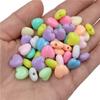 Love Shaped Beads Macaron Color Handmade Materials Fashion Jewelry Accessories 50pcs Small DIY Creamy Bracelet Necklace Jewelry