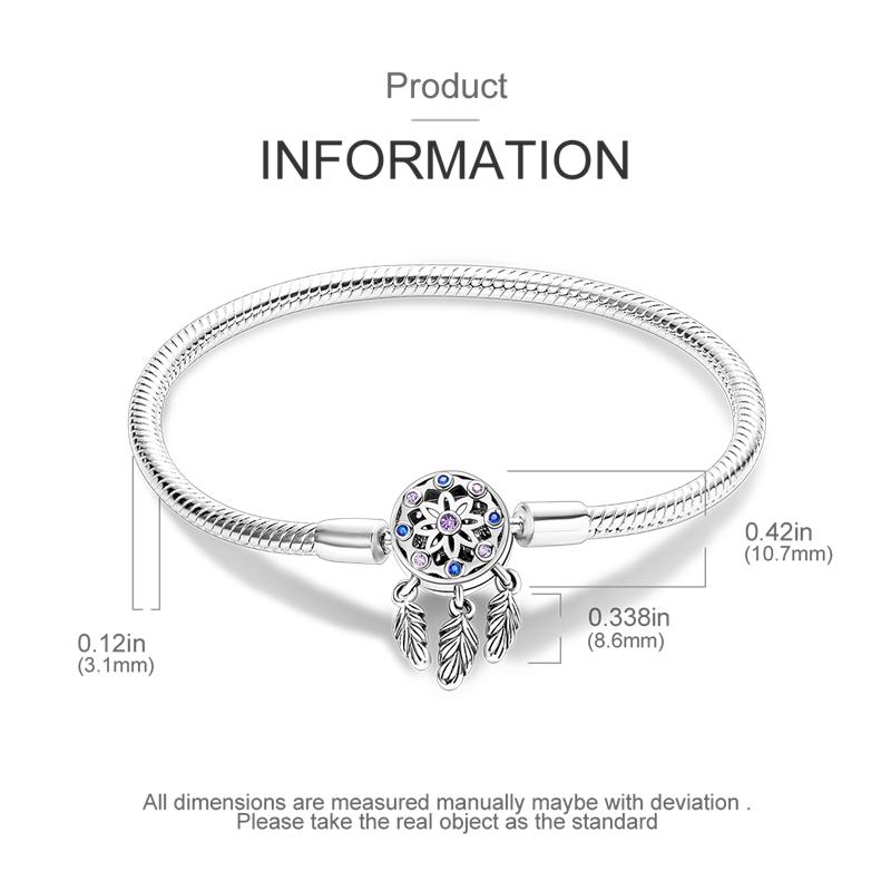 Модный тренд 925 Серебряная змея цепочка застежка браслет шарм подходит оригинальный кулон из бисера DIY изготовление ювелирных изделий для женщин подарок на день рождения