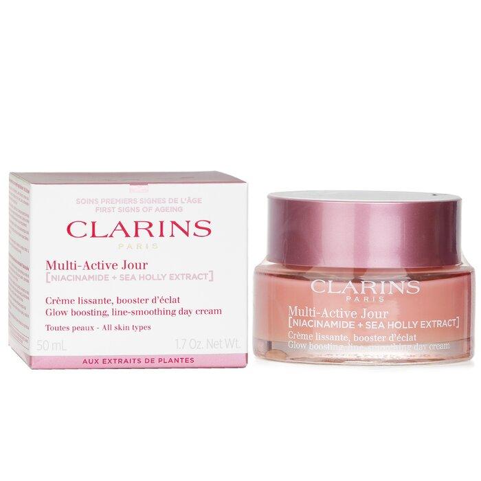 Clarins Мультиактивный Жур (Ниацинамид + Экстракт морского чертополоха) Линия «Сияние» - Разглаживающий дневной крем для всех типов кожи
