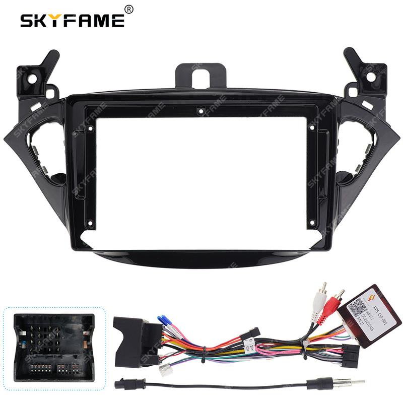 SKYFAME Car Frame Fascia Adapter Canbus Box Decoder Android Radio Dash Fitting Panel Kit For Opel Corsa Adam
