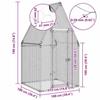 VidaXL Chicken Cage Silver 100x100x190 Cm Galvanized Steel, Chicken Coop, Chicken Run, Chicken Coop with Run, Hut 172549