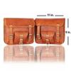 Bag Leather Saddle Motorcycle Side Pouch Brown Bags Panniers Saddlebags