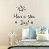 1pc Cheerful "Have a Nice Day" Wall Sticker with Smiling Face & Flowers-Modern PVC Self-Adhesive Decor for Living Room, Bedroom