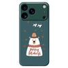 For iPhone 17 Pro Case Merry Holiday Bear Pattern Printing Straight Edge TPU Phone Back Cover