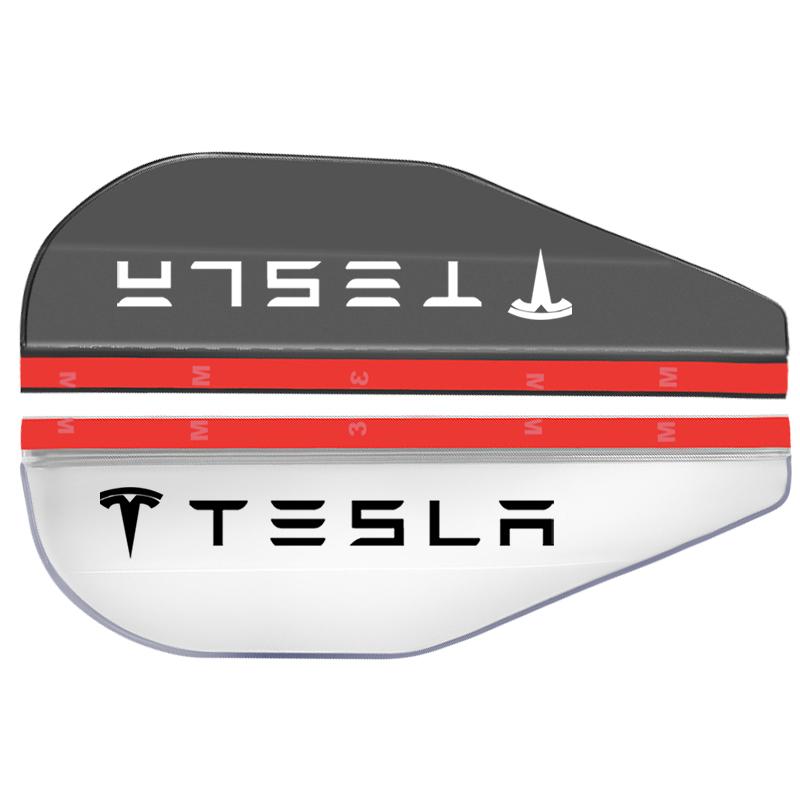 2 шт. Боковые зеркала заднего вида автомобиля Дождевая накладка Солнцезащитный козырек Защита-бровь Для Tesla Model 3 S X Y Style Roadster Invader Coil Mod WYE K80
