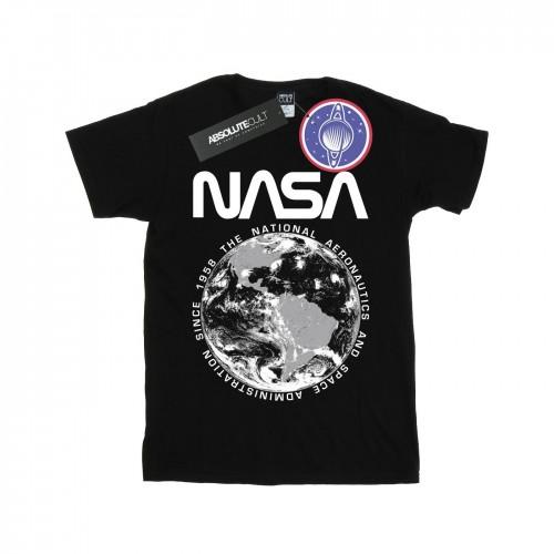 NASA Womens/Ladies Planet Earth Cotton Boyfriend T-Shirt