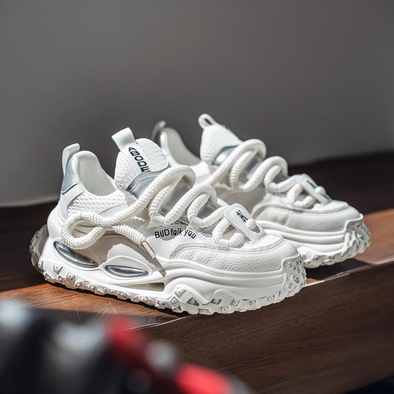 Модные мужские кроссовки на платформе Весна Лето Дышащая сетка Спортивная обувь Мужские Повседневные Кроссовки для Папы Баскетбольные Кроссовки Кроссовки для Бега Tenis Masculino