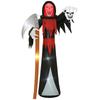 Halloween decoration: 3.7m giant Grim Reaper with LED lighting, illuminated inflatable figure for outdoor use