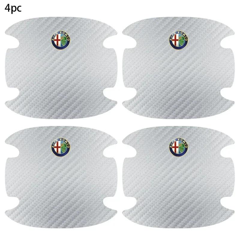 WDAW6 4Pcs Car Door Bowl Scratch Protective Sticker For Alfa Romeo Giulia Stelvio Giulietta 156 159 147 Mito Tonale Brera Disco V