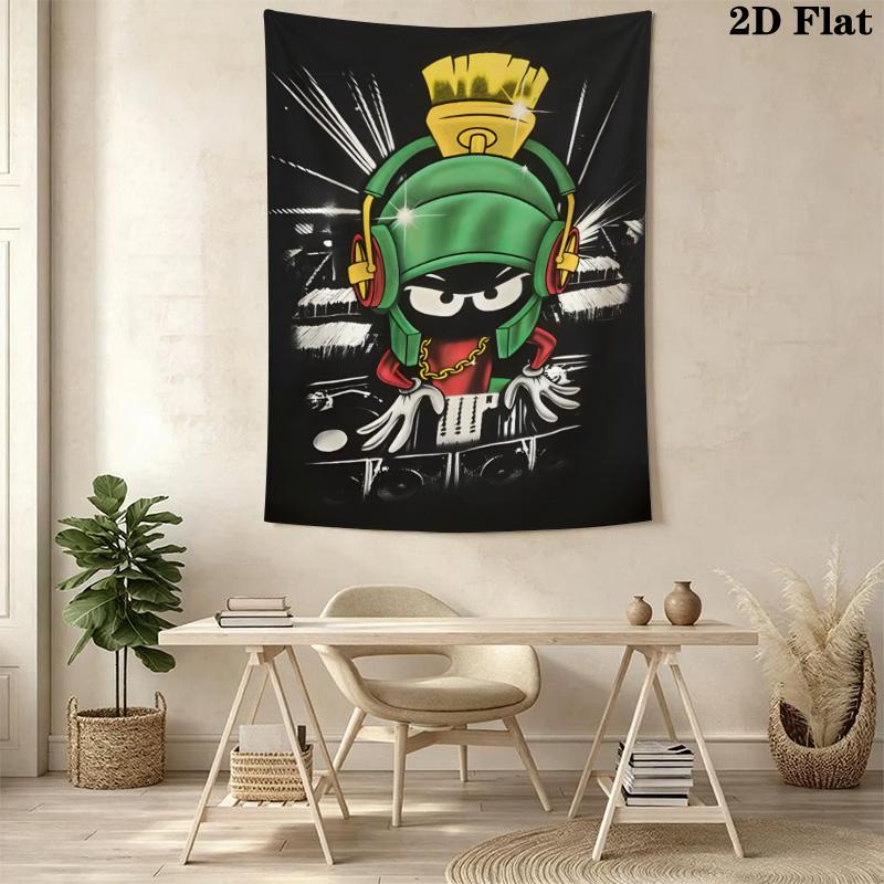 Marvin Martian Dj Tapestry Tapestry Fashion Print Background Cloth Background Wall Hanging Cloth Soft Wall Covering Decoration