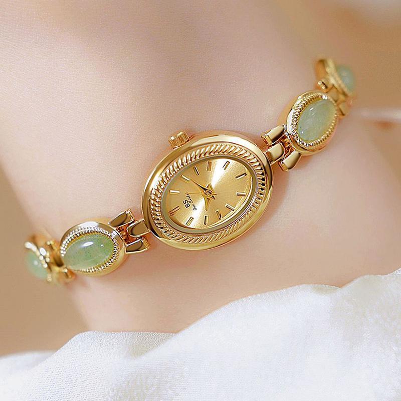 Oval Rhinestone Ladies Wrist Watches Top Brand Luxury For Women Bracelet Watches Gold relogio feminino dropshipping Fashion