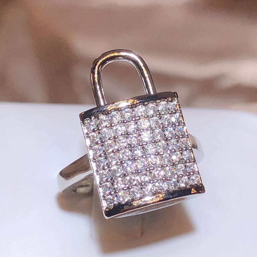 Высококачественное кольцо в форме замка с полным бриллиантом и цирконием для женщин, подарок на годовщину свадьбы, помолвочное ювелирное кольцо для пары