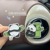 Cute Panda Car Air Freshener, Car Air Conditioning Vent Decoration, Fragrance Diffuser Stone, High-End Car Interior Accessory