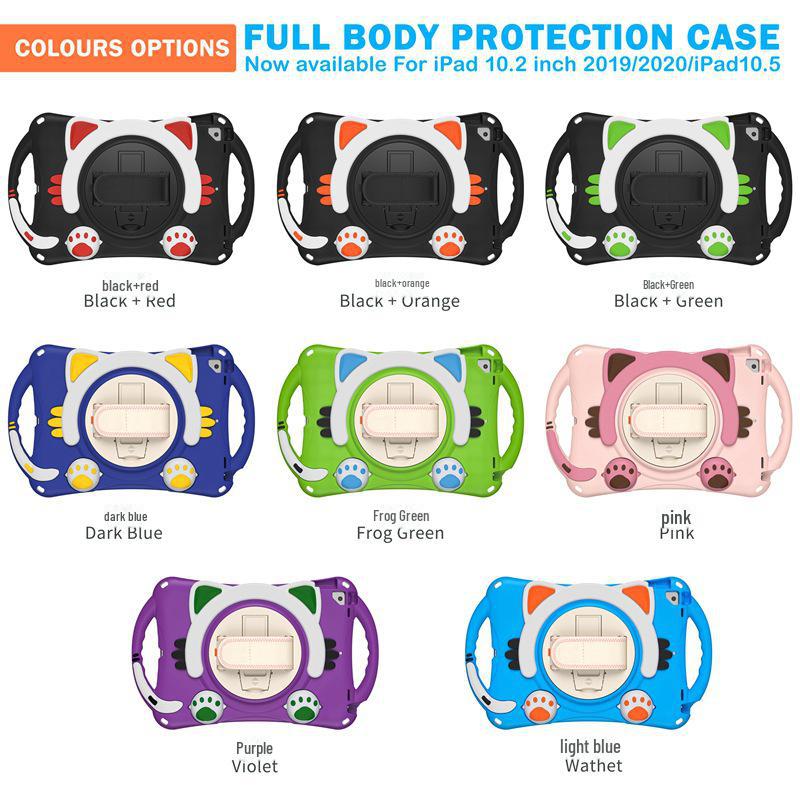 Мультяшный силиконовый защитный чехол для iPad 10,2 дюйма/Air 10,5, противоударный чехол для детей