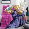 Фланелевое одеяло с принтом персонажей Dragon Ball, Высококачественное, Удобное для всех сезонов, Декор для дома, Тепло и уют, Идеально для рождественских подарков