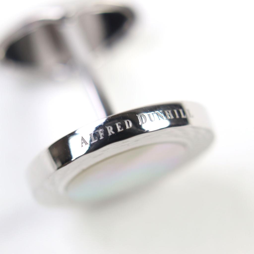 Dunhill Cufflinks Cufflinks Engraved Logo Round Shape AG925 Men JSB82D2H Used