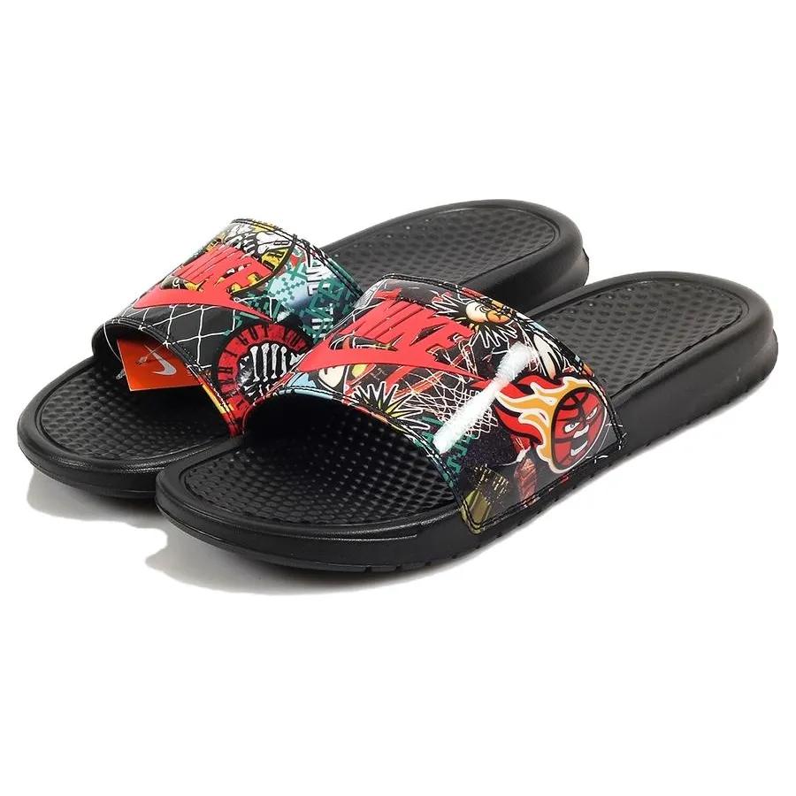 Nike Benassi JDI Print 'Ember Glow' (Unisex) Black / Ember Glow / Black Slide Slippers CK0734 080