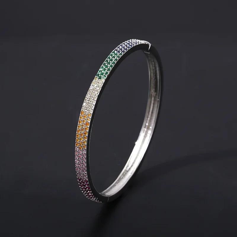 Модные микро инкрустированные циркониевые браслеты браслеты для женщин наручные украшения из нержавеющей стали многослойный браслет-манжета шарм подарки